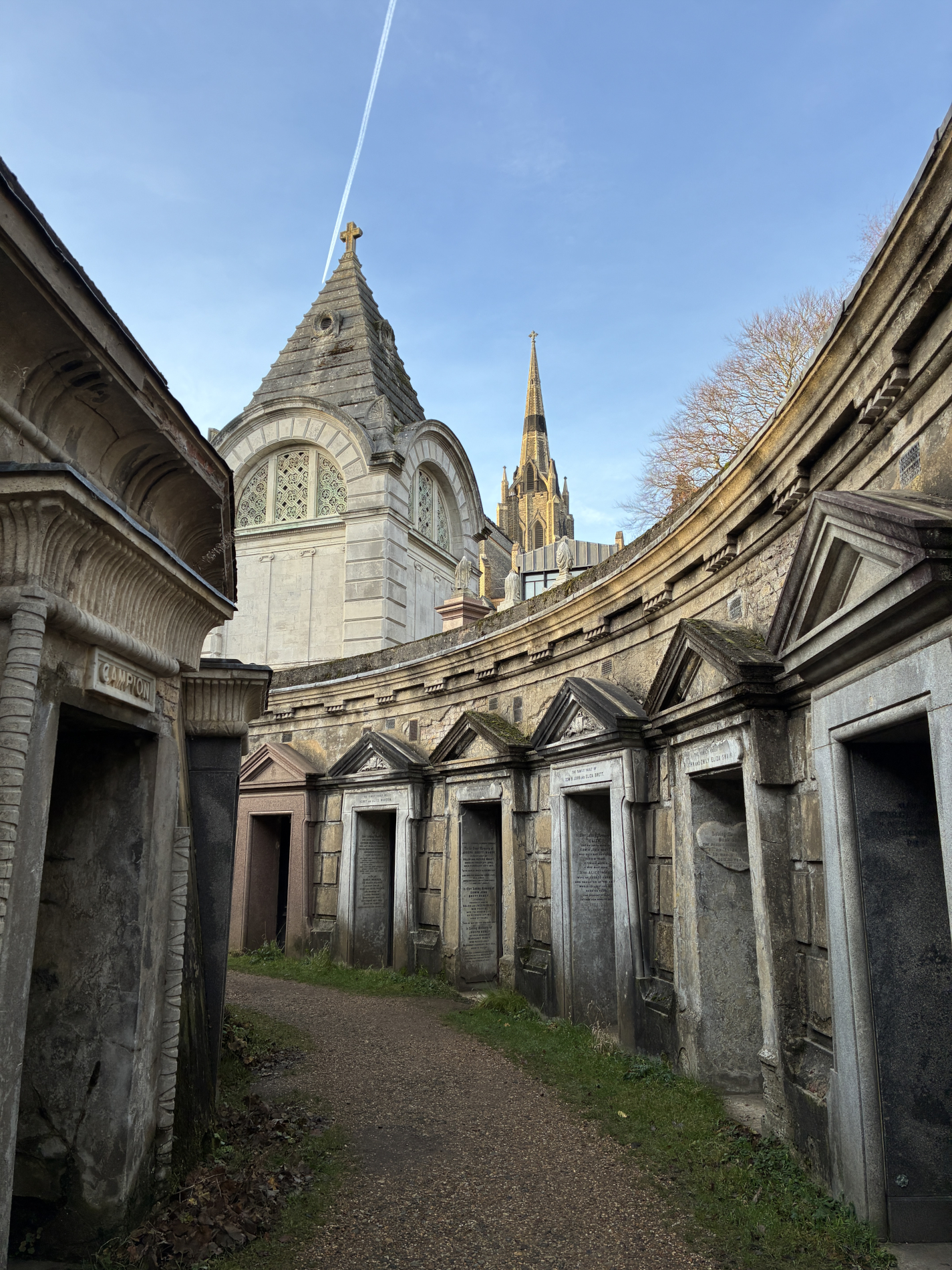 Victorian mausoleums around the Circle of Lebanon at Highgate Cemetery
